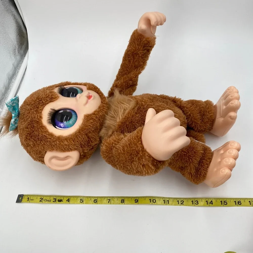 FurReal Peanut the Playful Monkey Interactive Plush Toy Hasbro 2024‎ Brown 15in